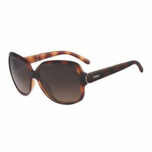 Chloe Oversize Square Sunglasses in Light Havana